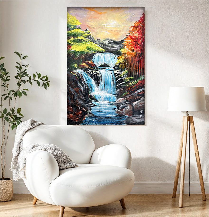 The Waterfall - Life in Motion - Canvas Painting