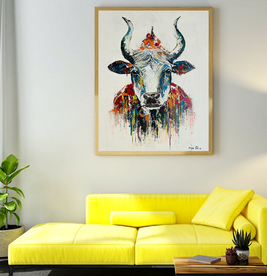 In the Eyes of the Bull - Canvas Painting