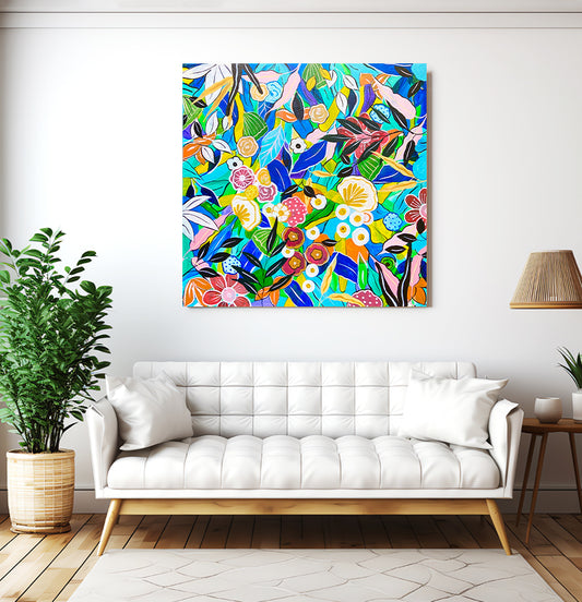 Floral Candy Abstract - Canvas Painting