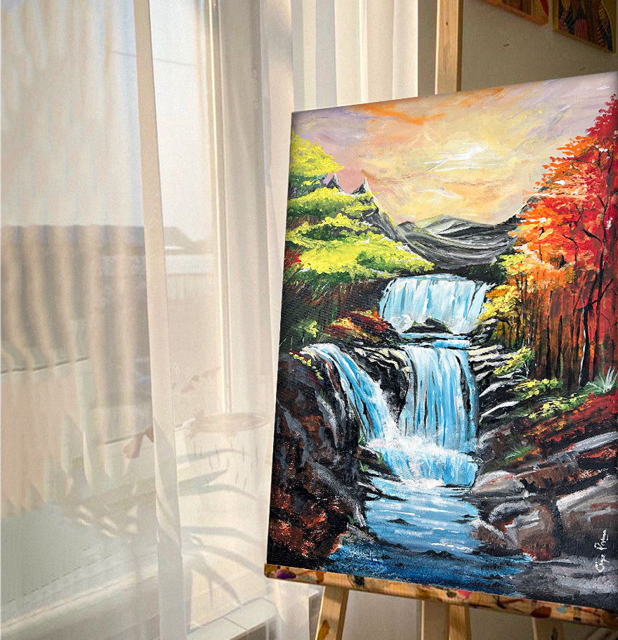 The Waterfall - Life in Motion - Canvas Painting