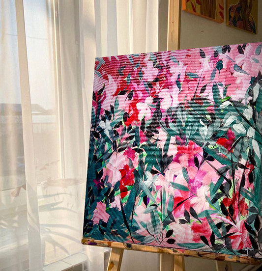 Velvet Bloom Abstract - Canvas Painting